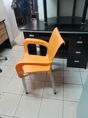 Orange Big Arms Plastic Chairs