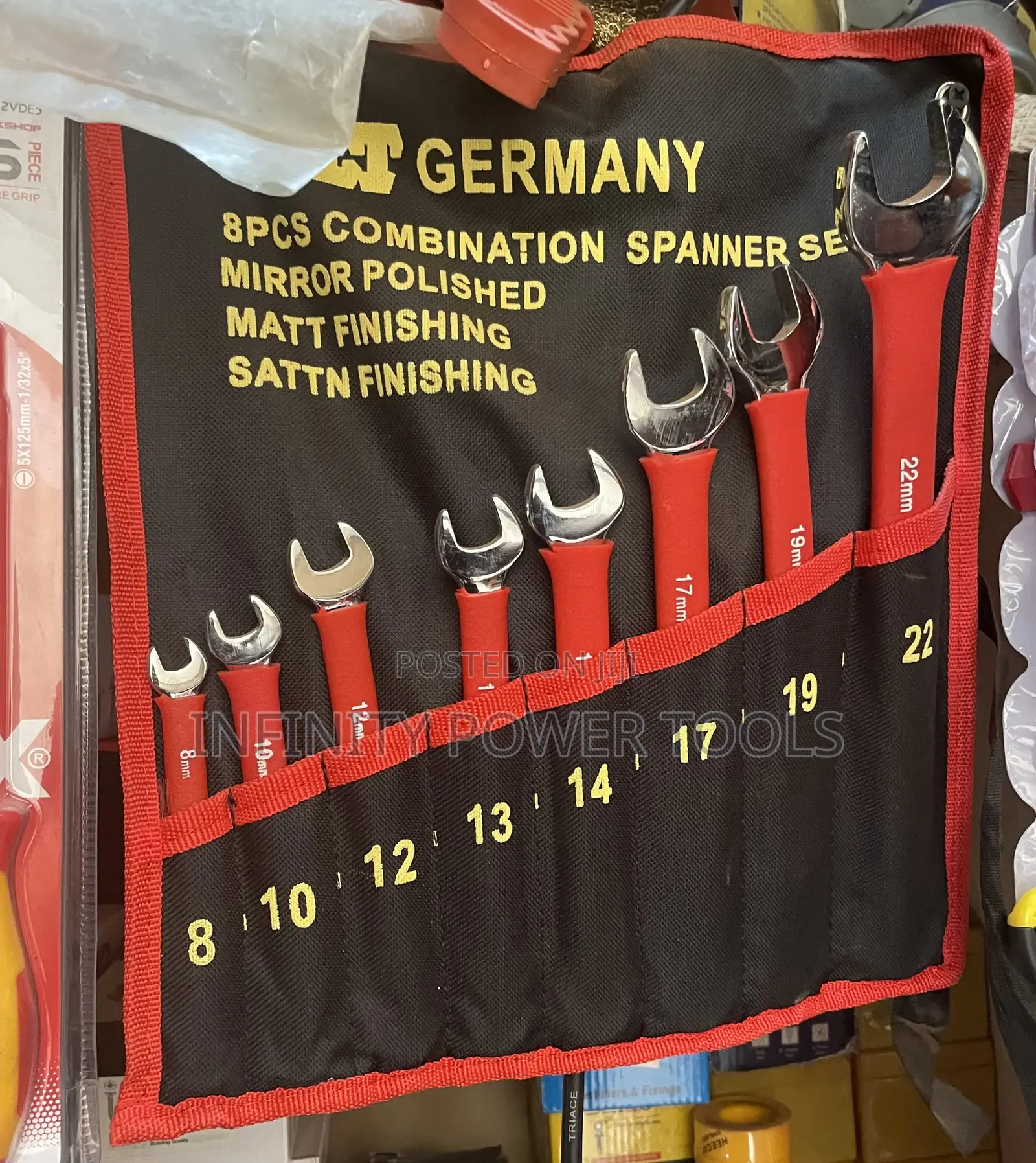 Spanner Set, 8pcs, 8-22mm