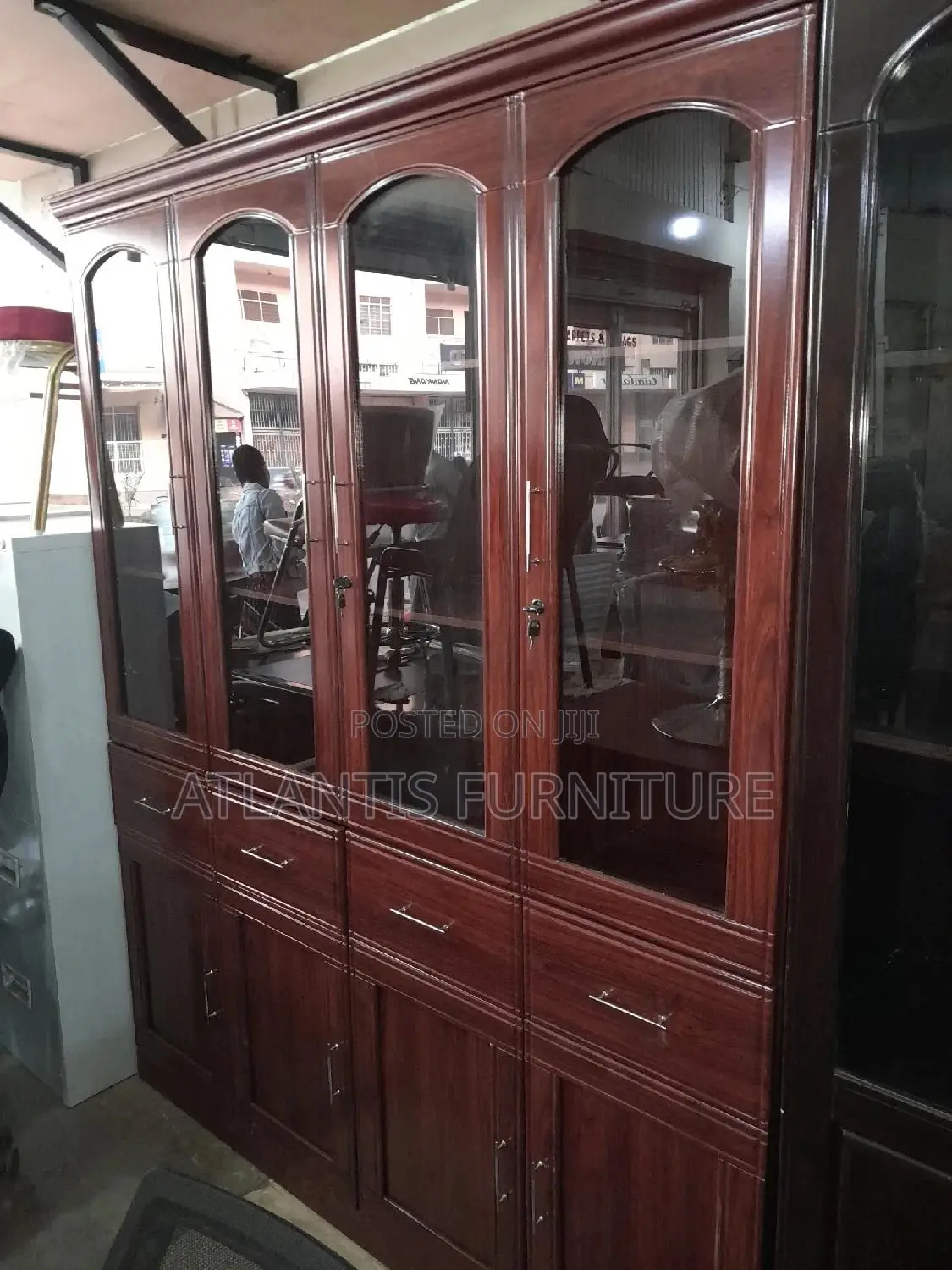 Four Drower Mahogany Cupboard With Documents Trays