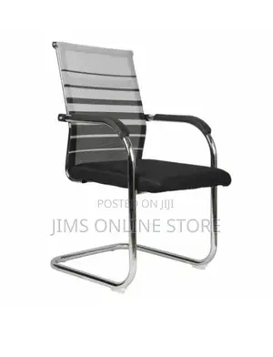Simple Vistors Chair Mesh With White Stripes