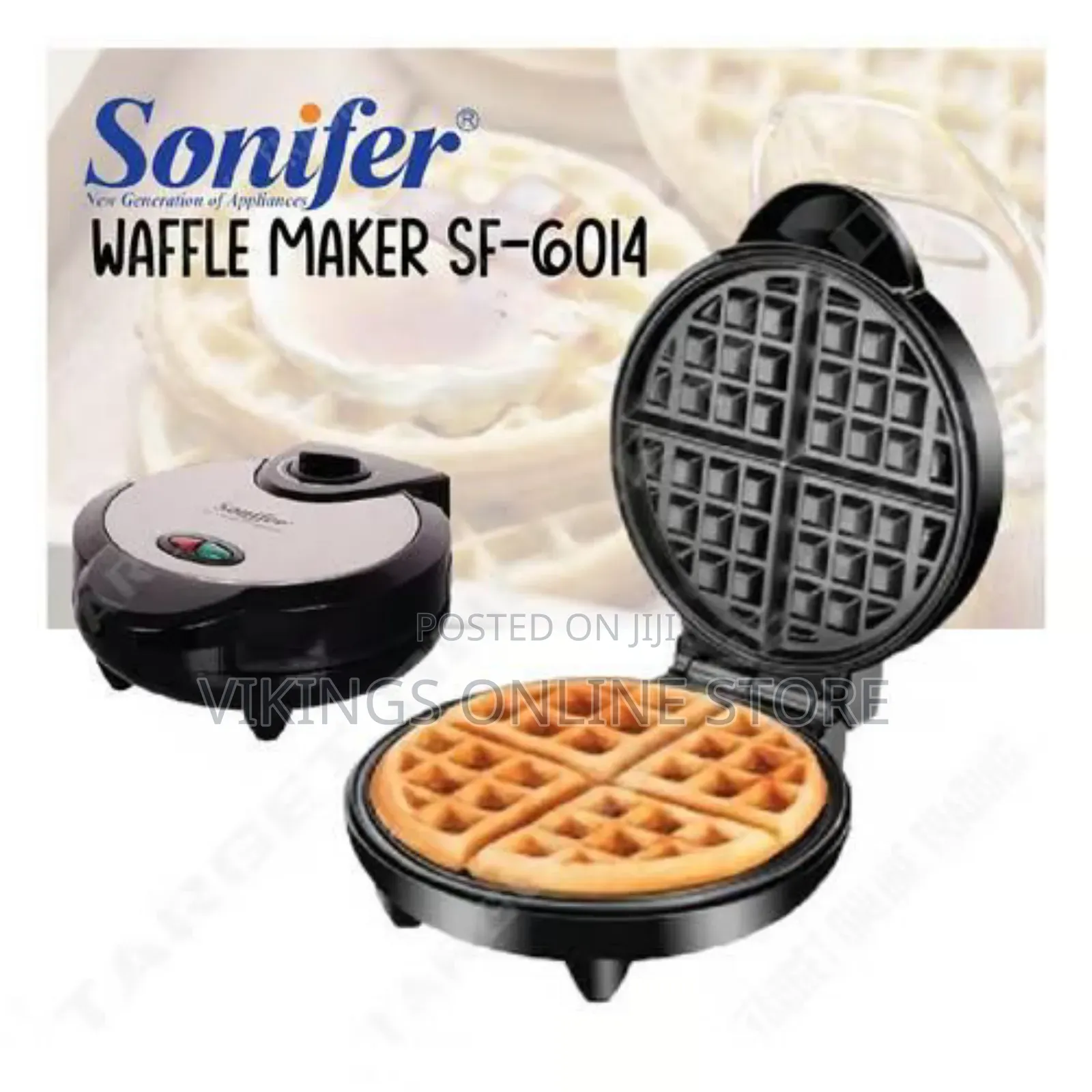 Sonifer Waffle Maker Non-Stick Coated Cook Plates