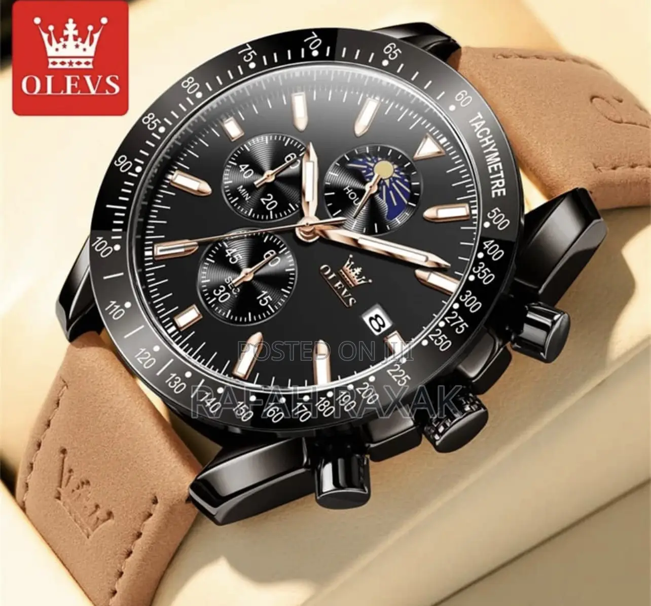 Original Men’S Brown Waterproof OLEVS Watch