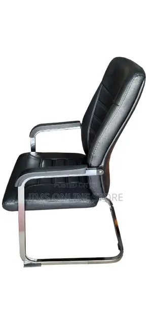 Durable Visitors Chair Black-Leather