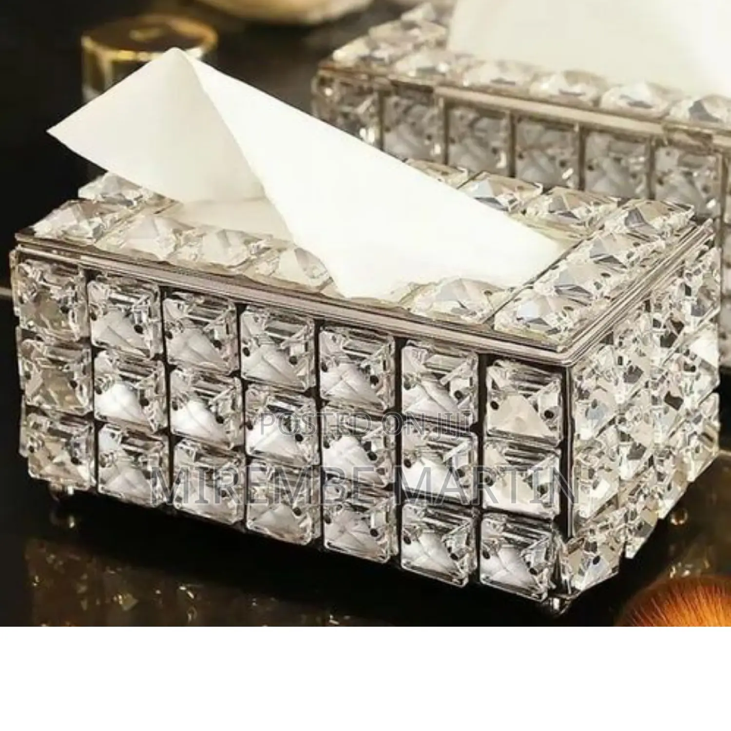 Modern Crystal Napkin Tissue Holder.