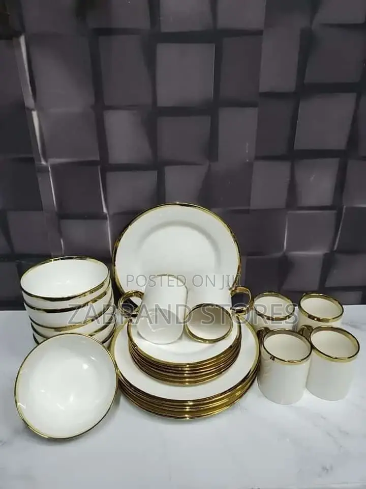 Dinner Plates Set/ Goldline Dinner