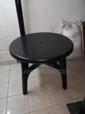Black Round Plastic Table