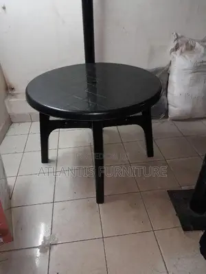 Black Round Plastic Table