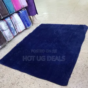 Fluffy Woolen Carpet/ Area Rug 1.5m By 2m- Dark Blue