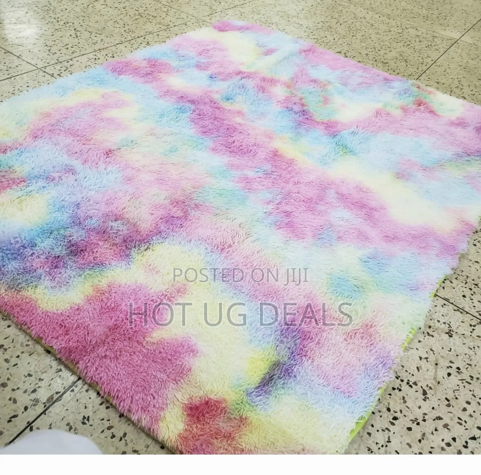 Fluffy Woolen Carpet/ Area Rug 1.5m By 2m- Patched