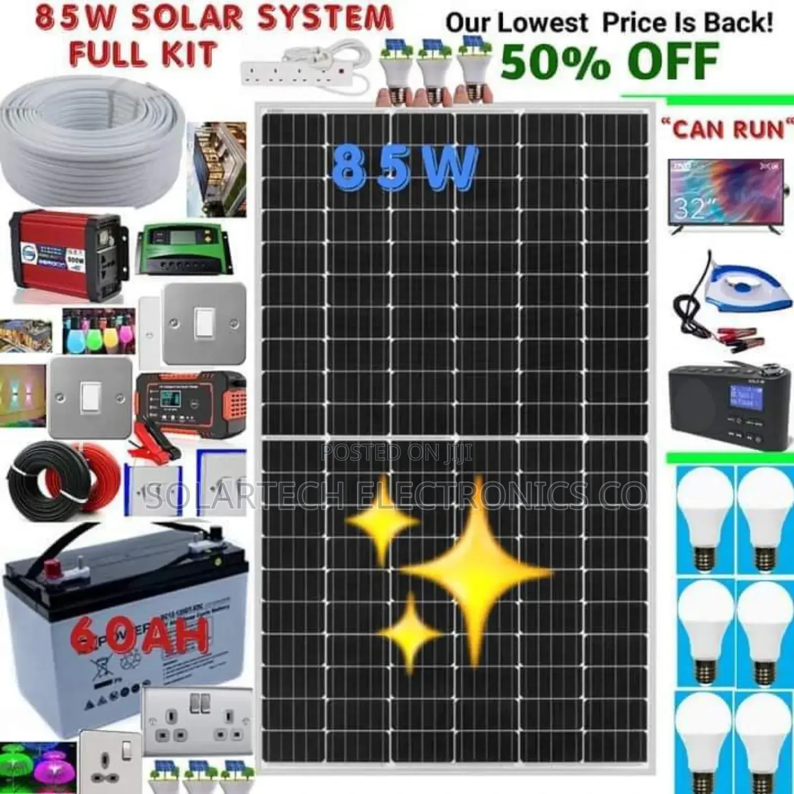 85W Complete Solar System