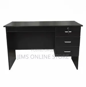 Black Office Table 120cm