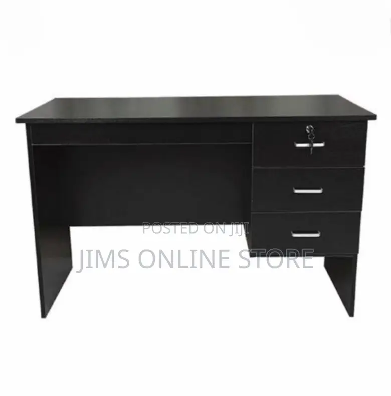 Black Office Table 120cm