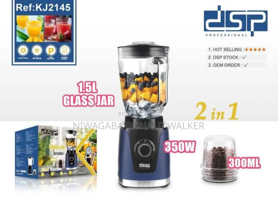 2 in 1 Glass Jar DSP Blender