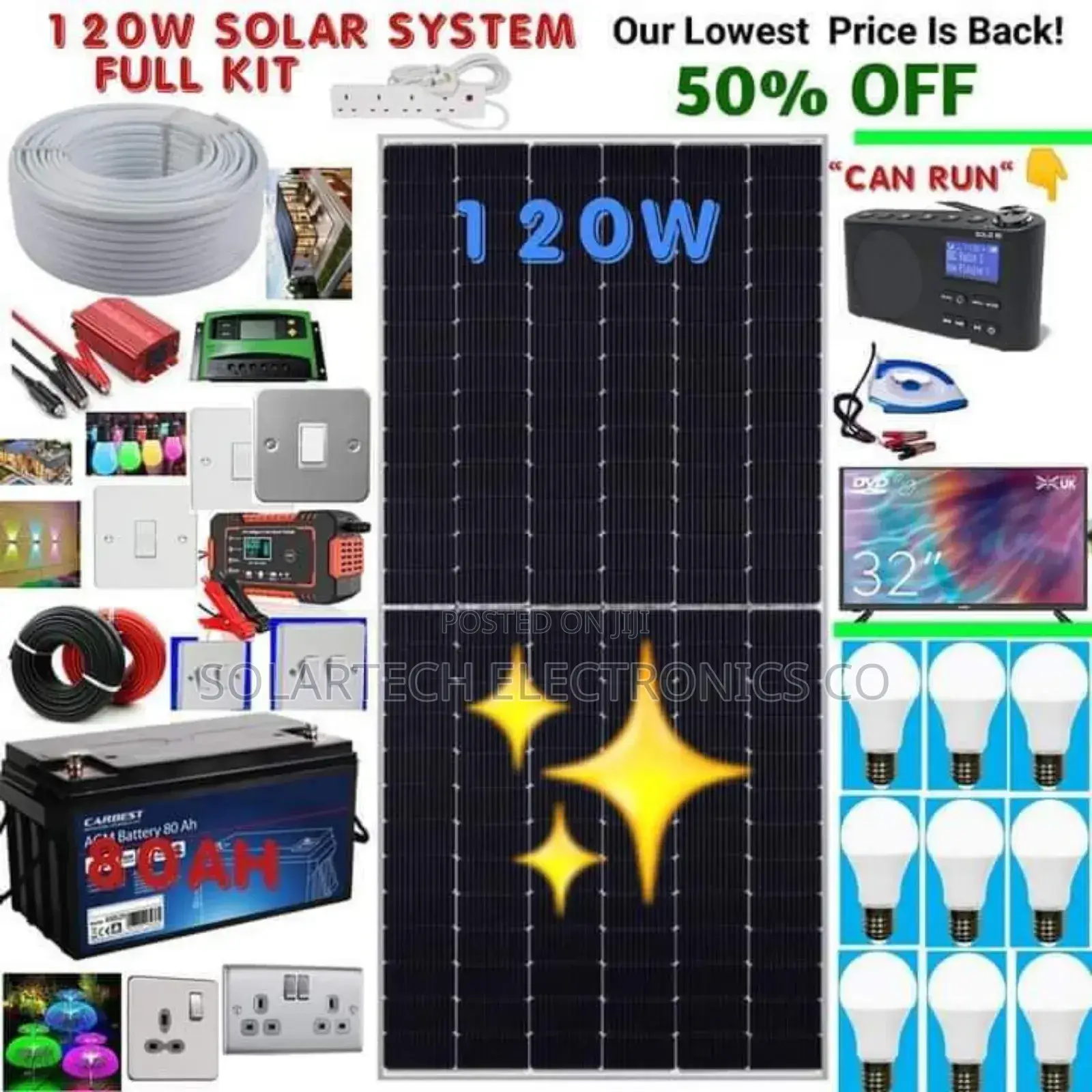 120W Complete Solar System.