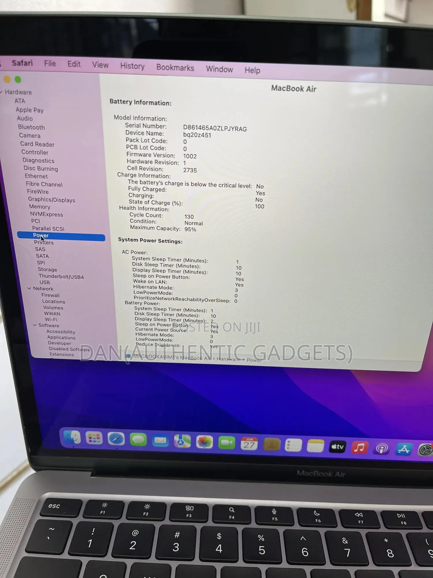 Laptop Apple MacBook Air 2020 M1 8GB Apple M1 SSD 256GB
