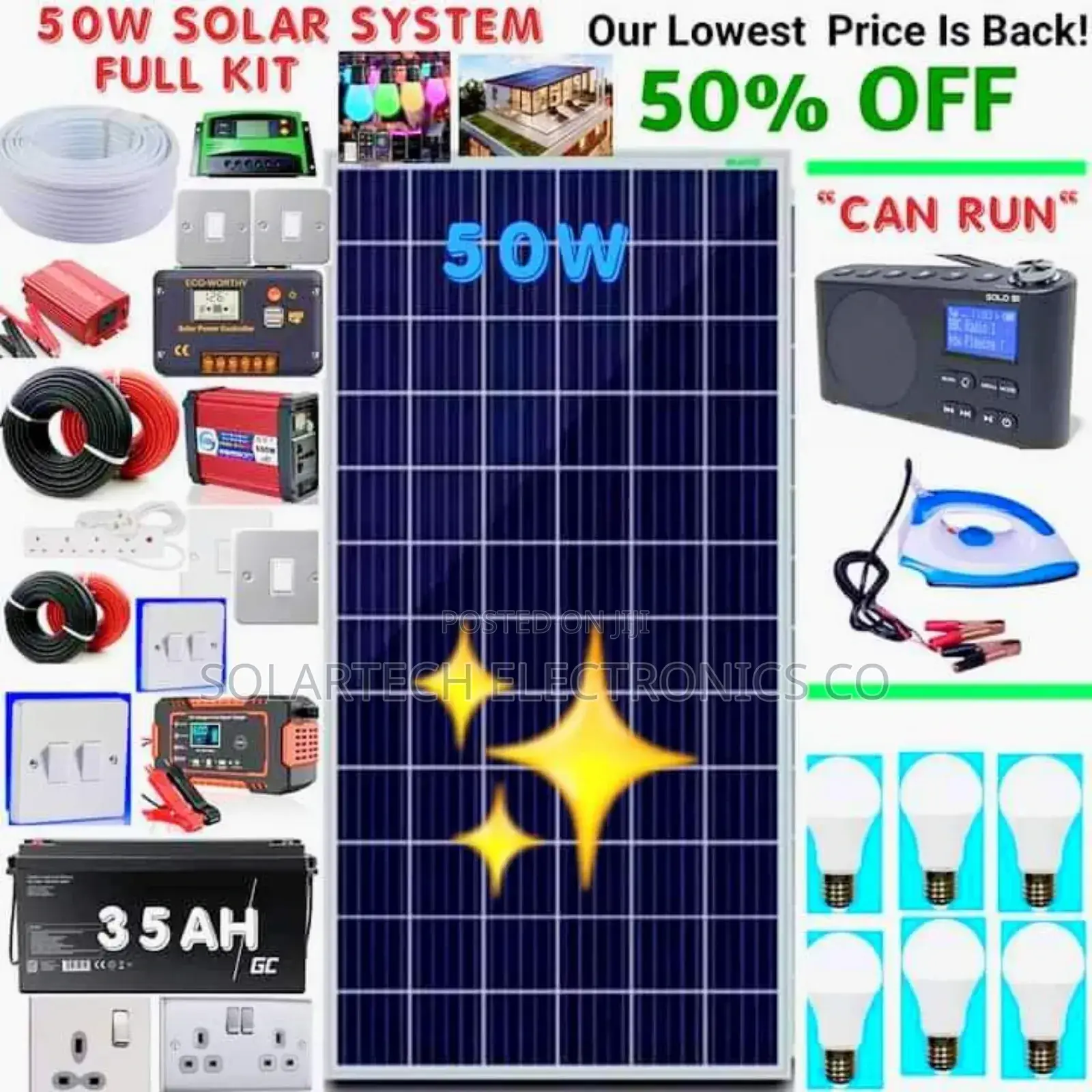 50W Complete Solar System