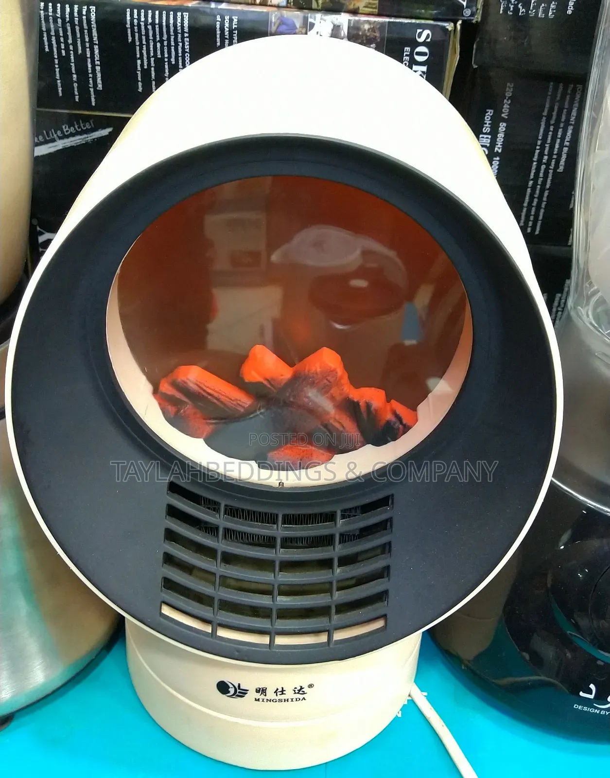 Fireplace Heater With Realistic Faux Flame Effect