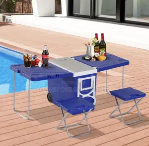 28 Litre Cooler Box Folding Table Chair Set for Picnic