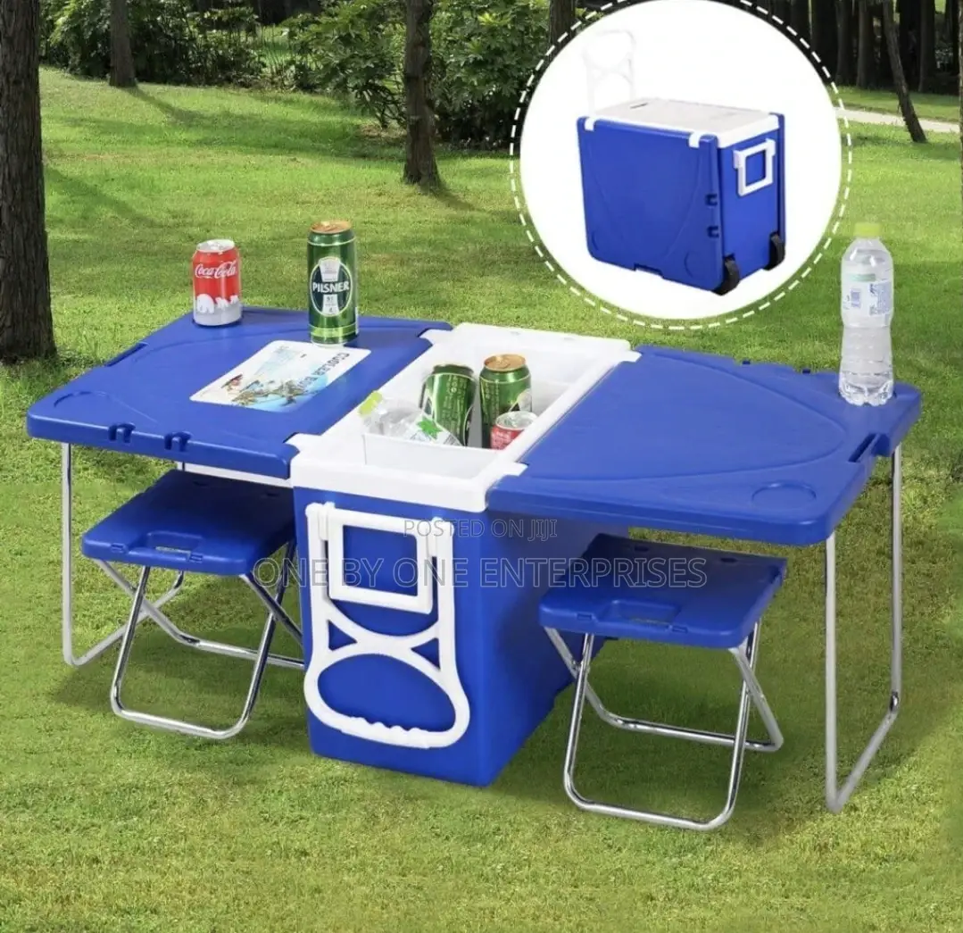 28 Litre Cooler Box Folding Table Chair Set for Camping