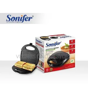 Sonifer Electric Sandwich Maker Grill Plate for Snacks
