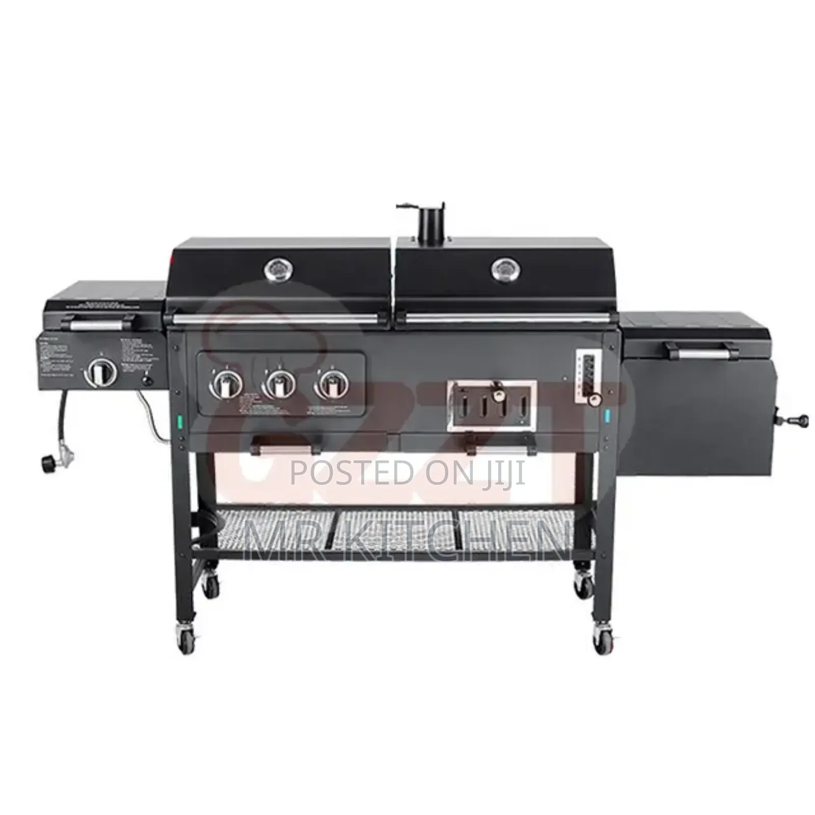 Double Barbecue Grill (Gas and Charcoal)