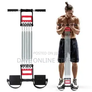 Chest Expander+Tummy Trimmer+Hand Gripper 3in1 Equipment