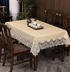 Lace PU Leather Waterproof Table Cloth