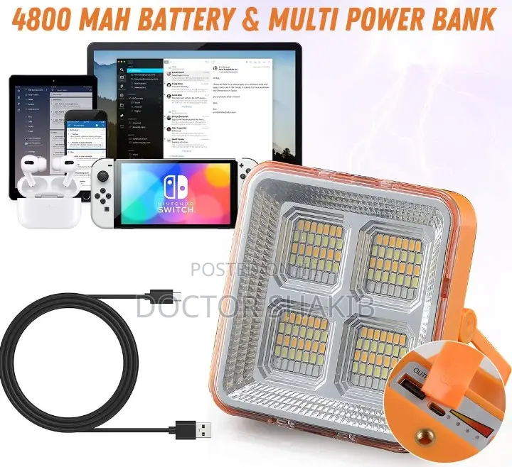 60W Portable Solar Flood Light