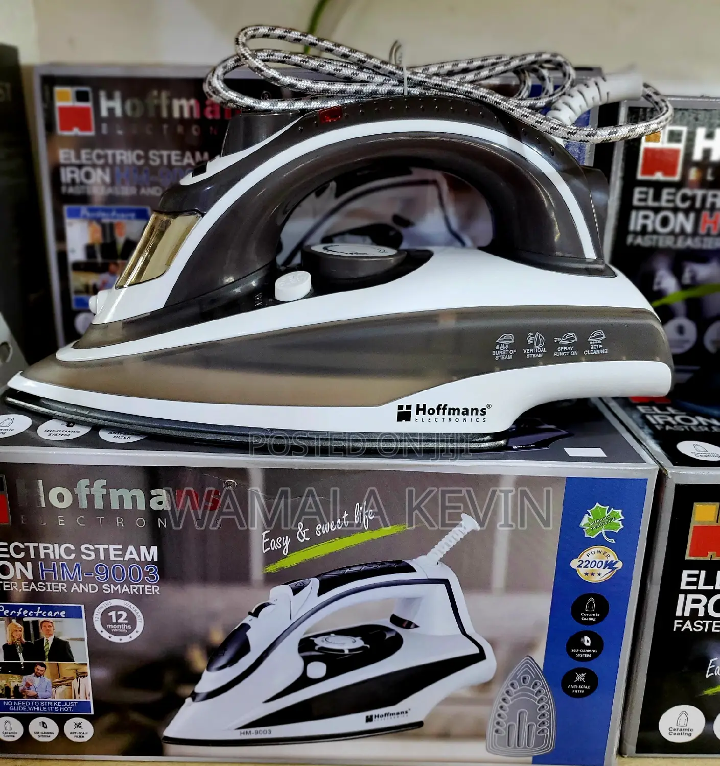 Steam Iron Hoffman With Super Hot Ceramic Soleplate