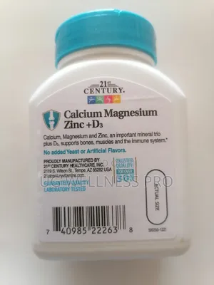 21st Century, Calcium Magnesium Zinc + D3, 90 Tablets