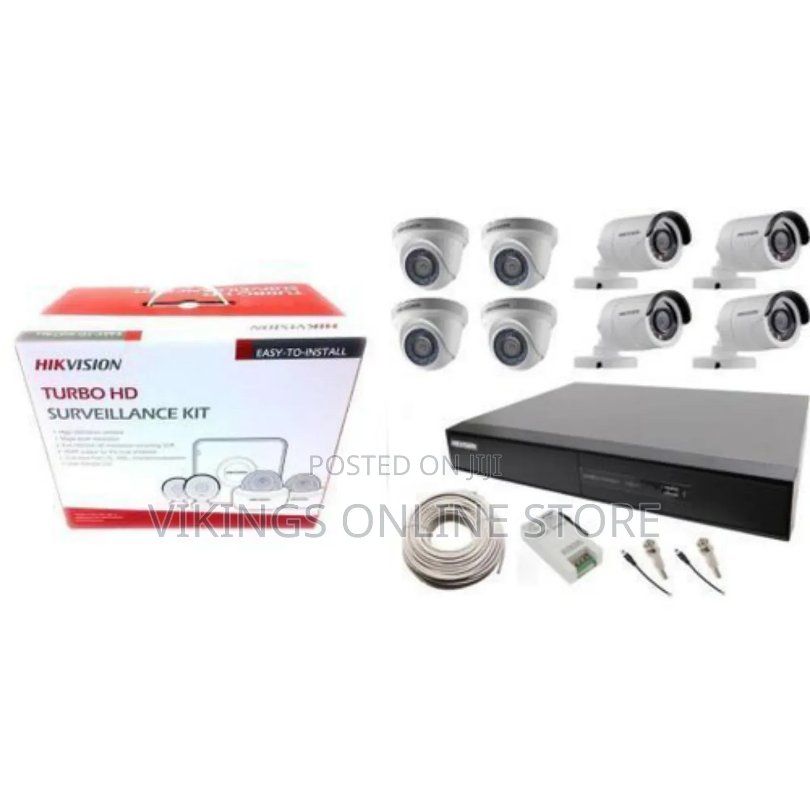 Hikvision 8 Channel Hikvision Full HD CCTV Cameras - White