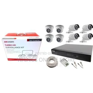 Hikvision 8 Channel Hikvision Full HD CCTV Cameras - White