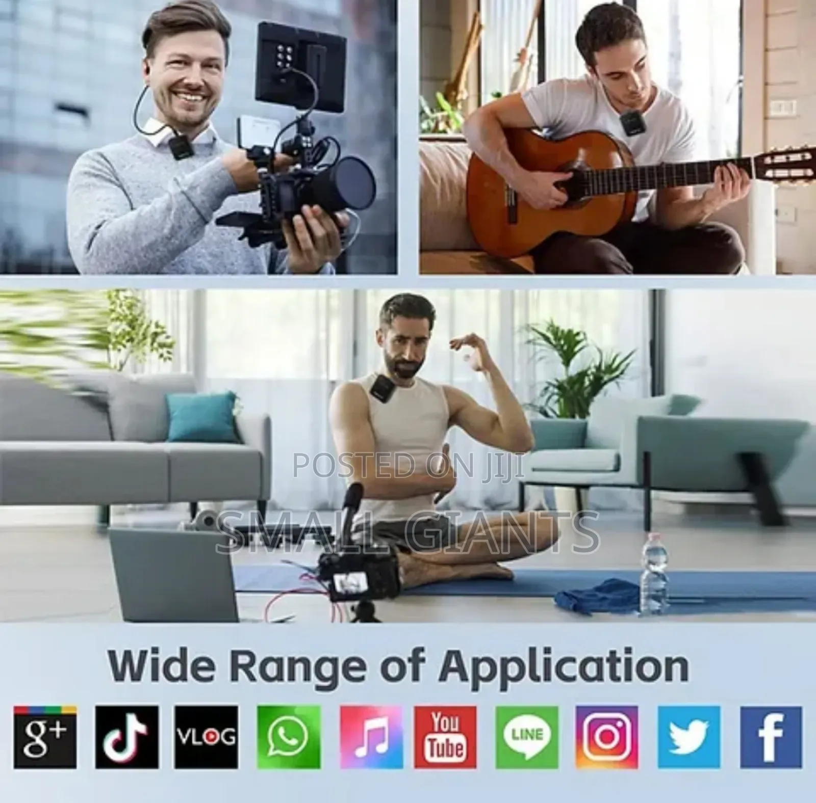 2 In1 Wireless Lavalier F11 USB C + Lightning Microphone