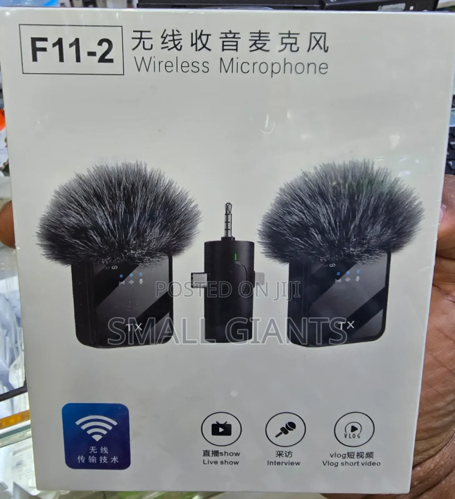 2 In1 Wireless Lavalier F11 USB C + Lightning Microphone