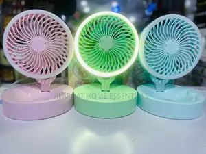 Foldable Fan With Ring Light