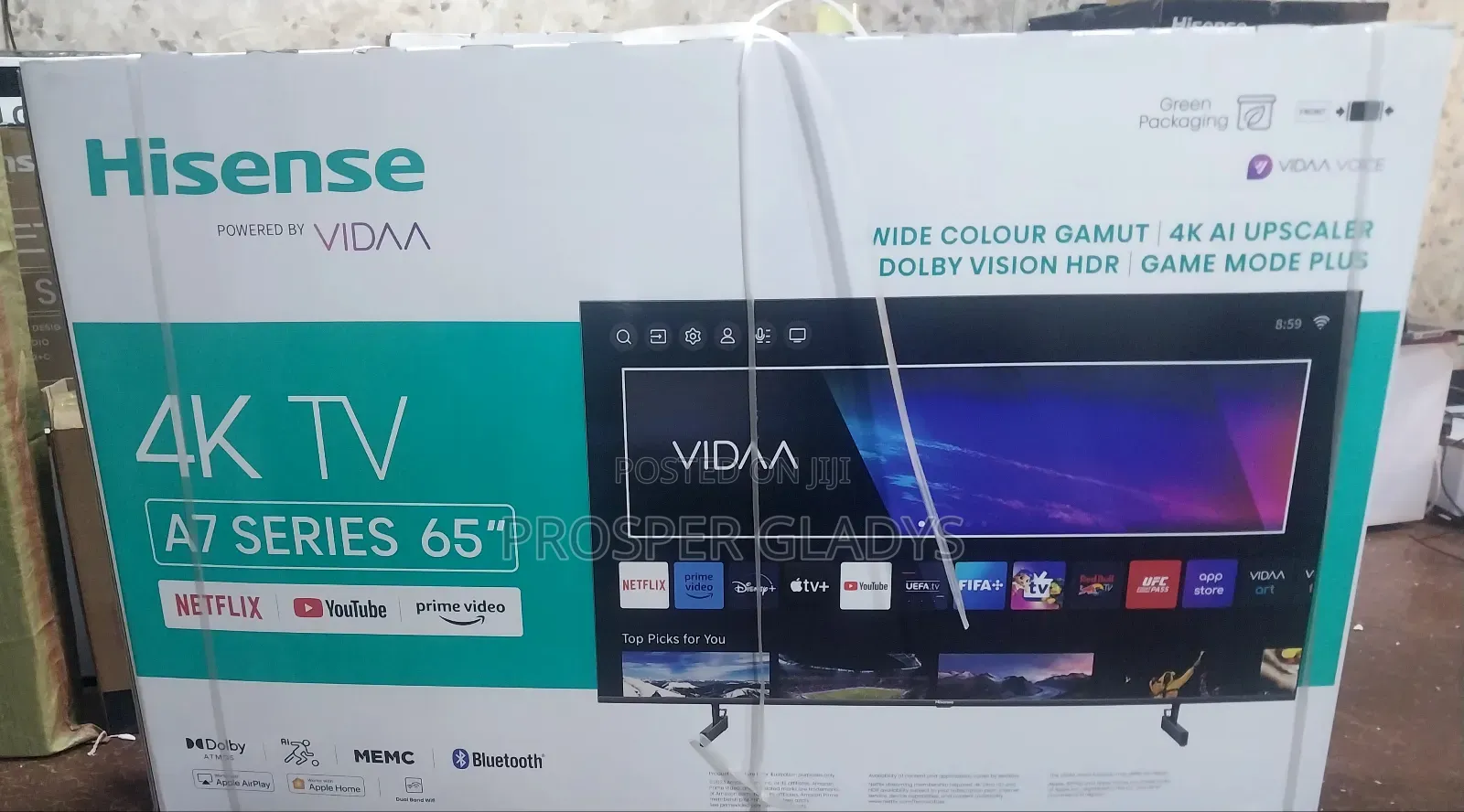 Hisense 65 Smart UHD Flat Screen Flameless.