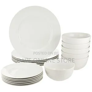 Set of 6 Dinner Plates, 6 Side Plates, 6 Soup Bowls 6 Cups