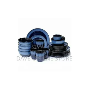 24 Pieces of Cups Plates Bowls Dinner Set - Blue
