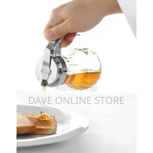 Glass Syrup Honey Dispenser With Thumb Lever
