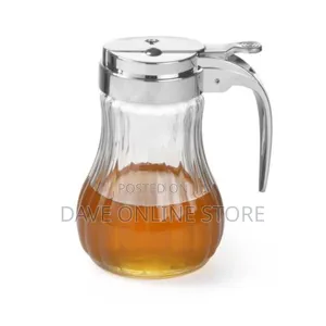 Glass Syrup Honey Dispenser With Thumb Lever
