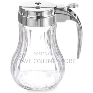 Glass Syrup Honey Dispenser With Thumb Lever