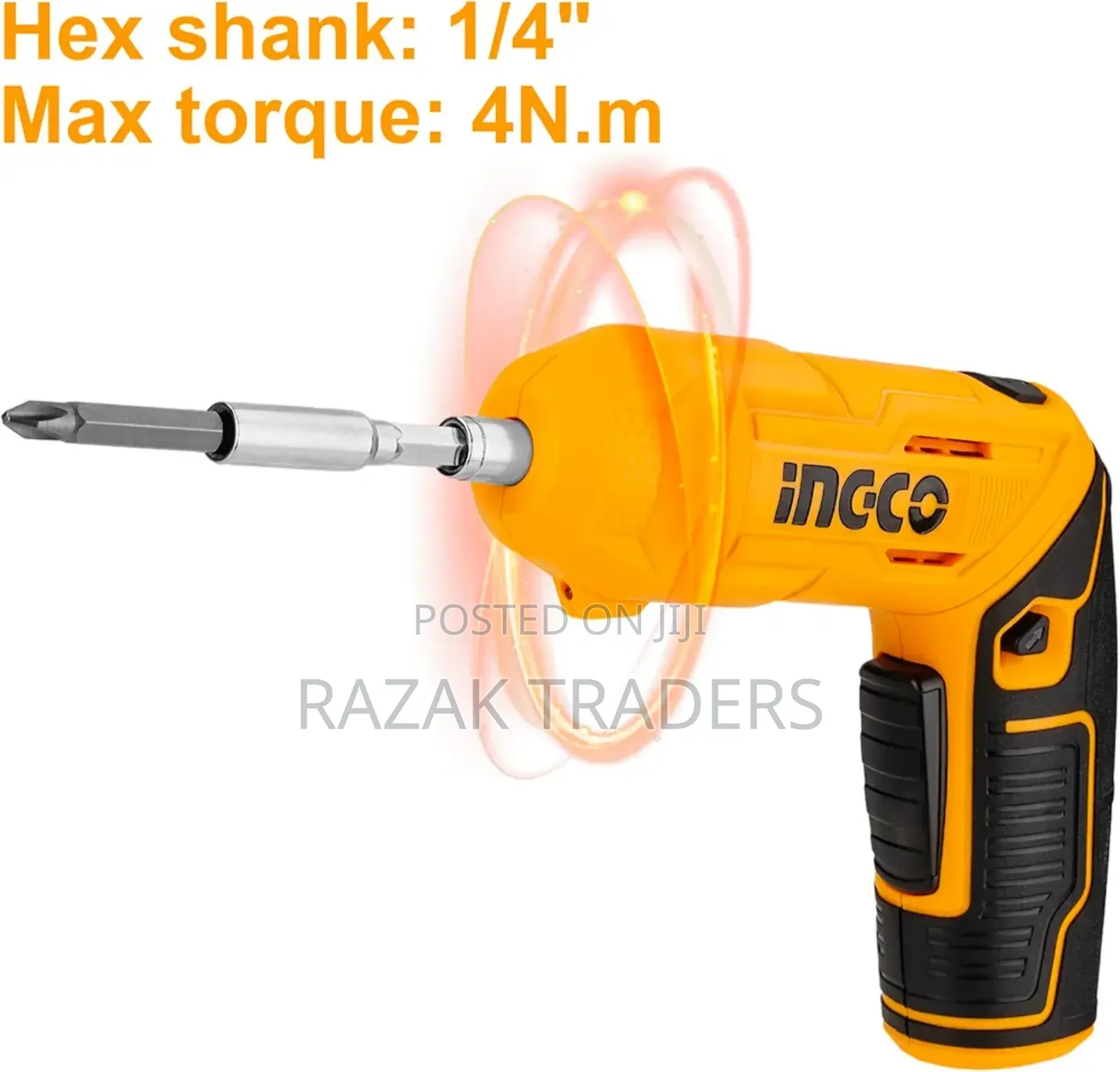 4V Lithium-Ion Cordless Screwdriver With Adjustable Handle