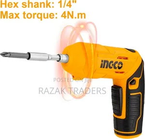 4V Lithium-Ion Cordless Screwdriver With Adjustable Handle
