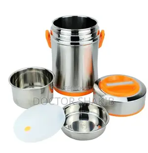 Steel Food Storage Container ( 3L )- Silver