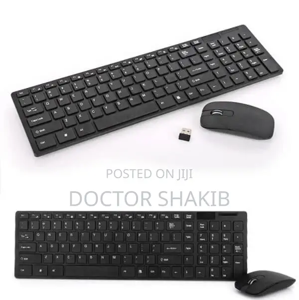 Generic Wireless Keyboard and Mouse Set-Black