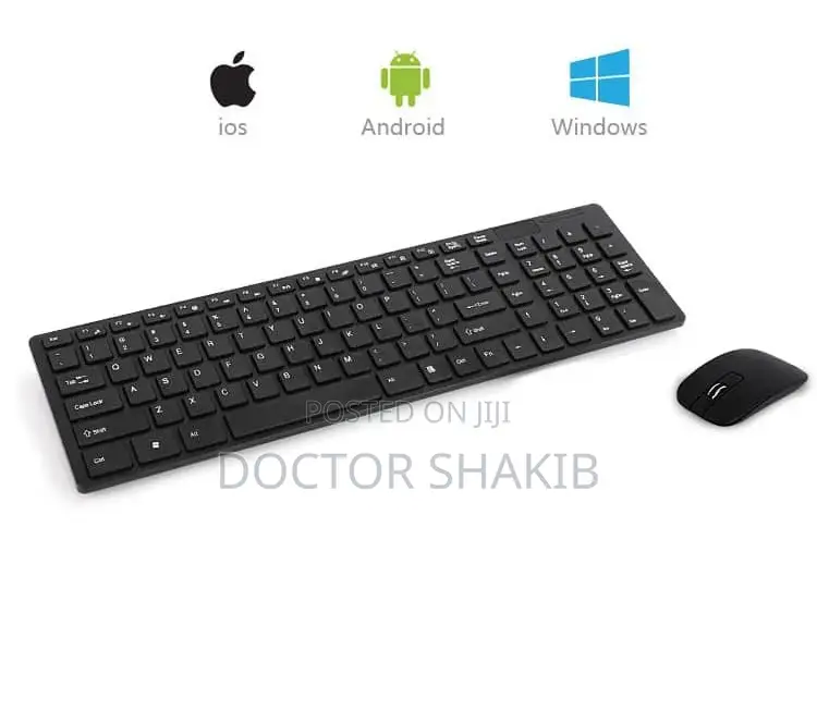 Generic Wireless Keyboard and Mouse Set-Black