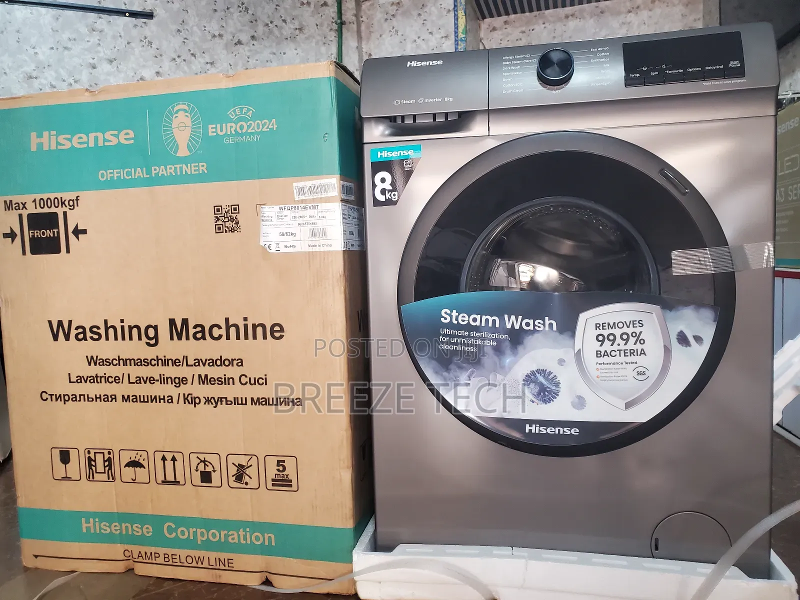 Hisense Washing Machine 8kg Front Loader