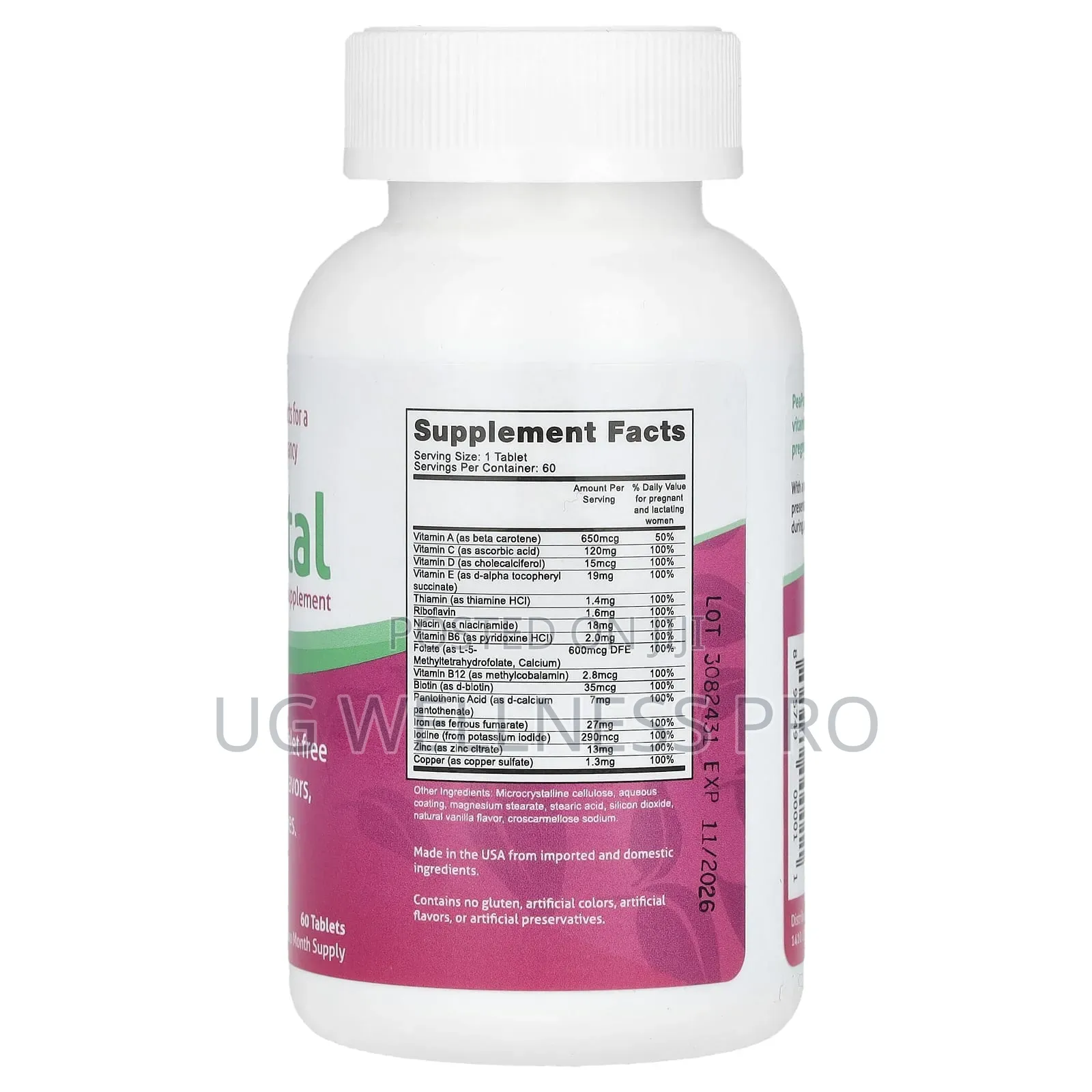 Fairhaven Health Prenatal Multivitamin Supplement, 60 Tabs