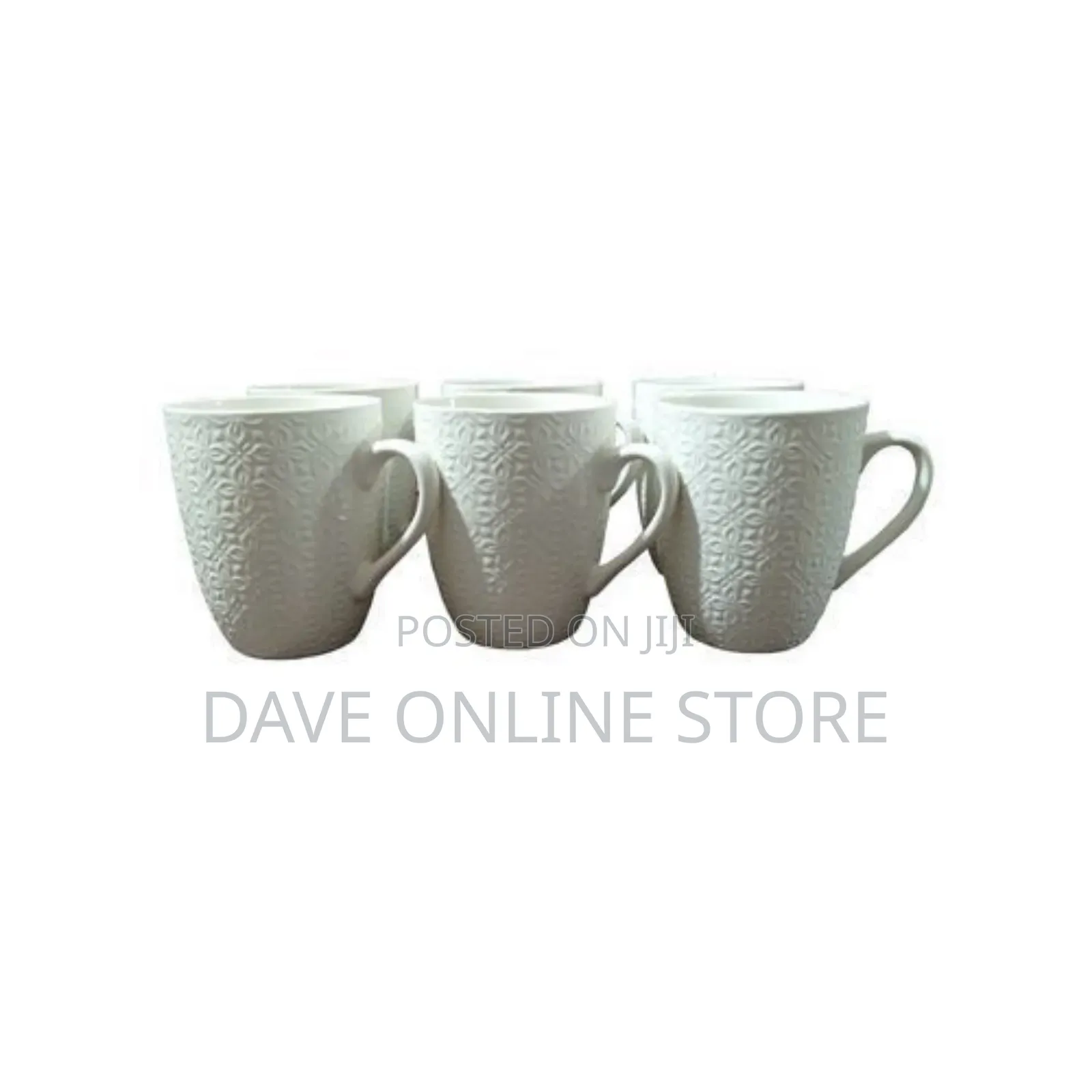 6 Pieces Set of Tea Coffee Cups - White