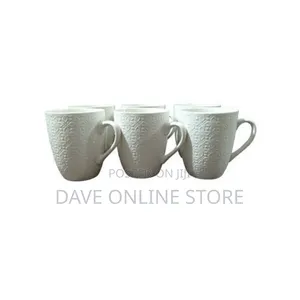 6 Pieces Set of Tea Coffee Cups - White